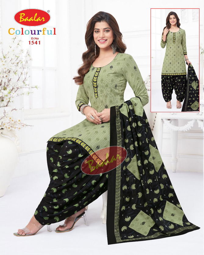 Baalar Colourful Vol 15 Regular Wear Wholesale Cotton Printed Readymade Suit
